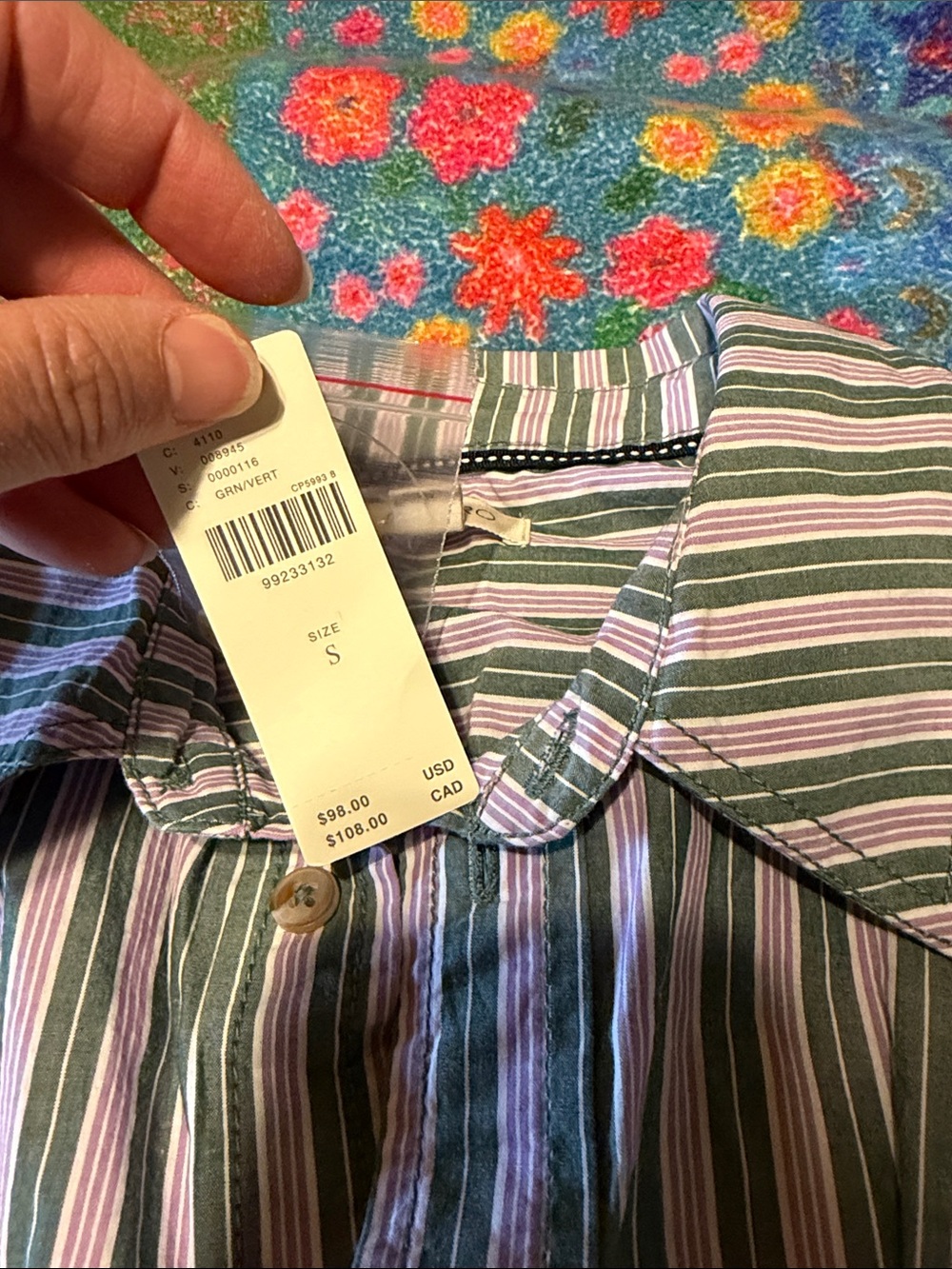 Bobbie Short Sleeve Fitted Waist Blouse by Pilcro - Picture 9 of 9